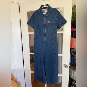 Lucy & Yak Denim Short Sleeve Jumpsuit